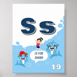 Affiche d'apprentissage de l'alphabet coloré Lettr