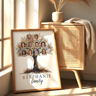 Affiche d'arbre généalogique personnalisée 10 Phot