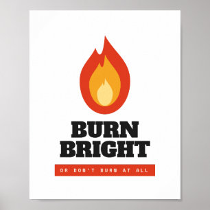 Affiche d'archive de Flamme Motivationnelle Brûler
