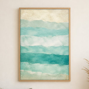 Affiche d'art à l'aquarelle dégradé de verre de me