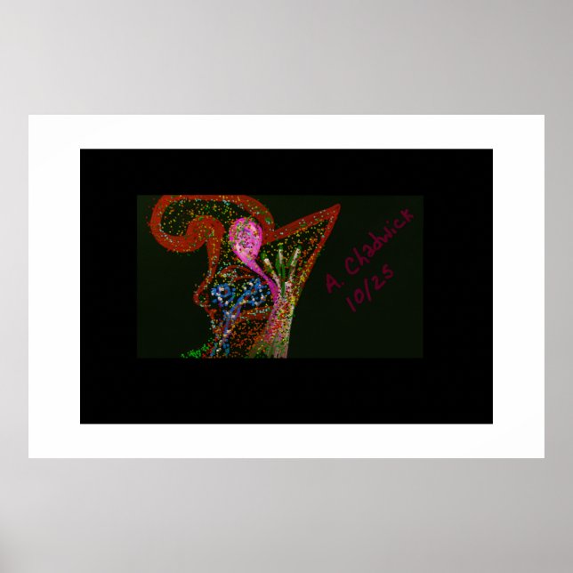 Affiche d'art abstrait (Devant)
