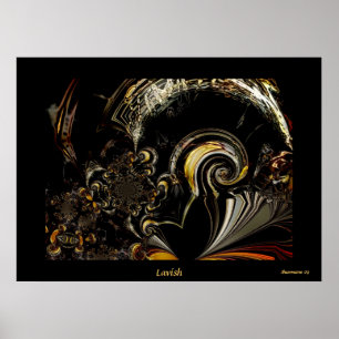 Affiche d'art abstrait numérique somptueux
