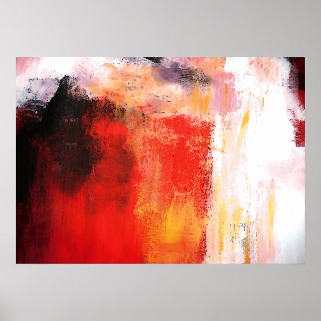 Affiche d'art abstrait Red Polar (Devant)