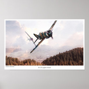 Affiche d'art aéronautique "Brewster Buffalo"