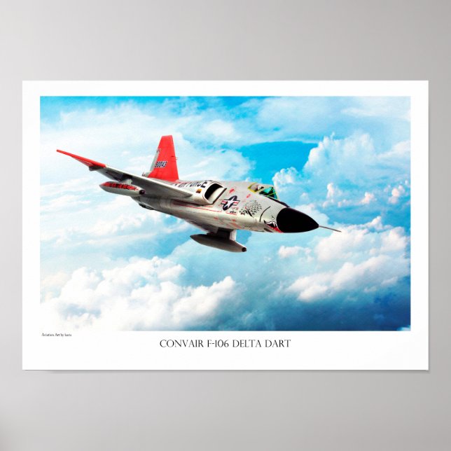 Affiche d'art aéronautique "Convair F-106 Delta Da (Devant)