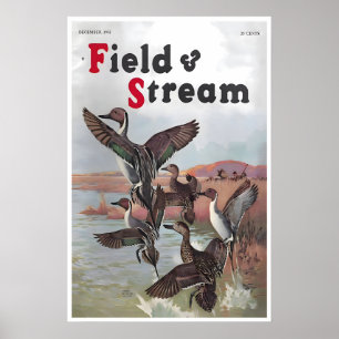 Affiche d'art de chasse au canard de couverture de