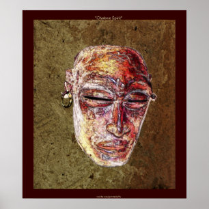 AFFICHE D'ART DE CHOKWE SPIRIT African Mask
