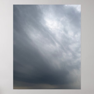 Affiche d'art de ciel orageux dramatique
