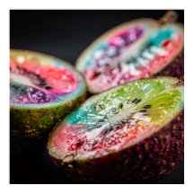 Affiche d'art de fruit tropical exotique au néon I