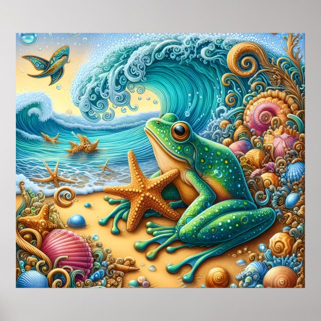 Affiche d'art de grenouille (Devant)