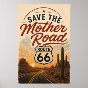 Affiche d'art de la Route 66 Desert Heritage Prese