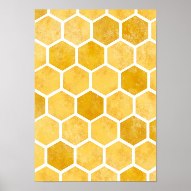 Affiche d'art de l'abeille jaune (Devant)