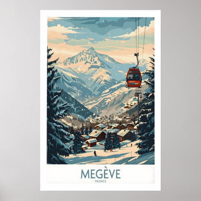 Affiche d'art de Megève - France 1 (Devant)