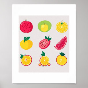 AFFICHE D'ART DE MUR DE FRUITS