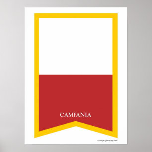 Affiche d'art de région de l'Italie de Campanie