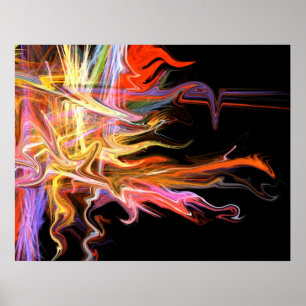 affiche d'art déplaisant de la fractale de la glac