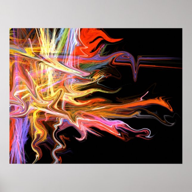 affiche d'art déplaisant de la fractale de la glac (Devant)