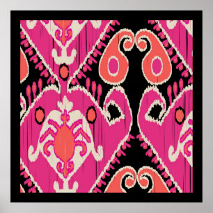 Affiche d'art d'Ikat d'Ouzbékistan