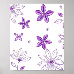 Affiche d'art en ligne abstraite florale minimalis