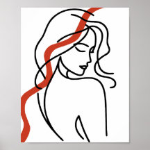 Affiche d'art en ligne minimaliste en terre cuite