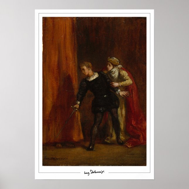 Affiche d'art Eugène Delacroix Zedign #716 (Devant)