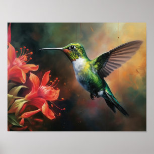 Affiche d'art impression de peinture de colibri