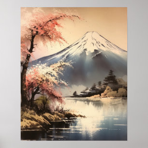 Affiche d'art japonais Mt. Fuji