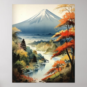 Affiche d'art japonais Mt. Fuji