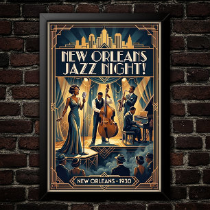 Affiche d'art Jazz Vintage 1930