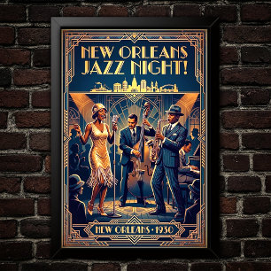 Affiche d'art Jazz Vintage 1930