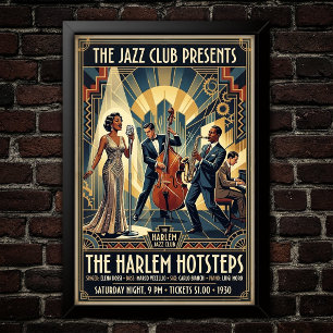Affiche d'art Jazz Vintage 1930