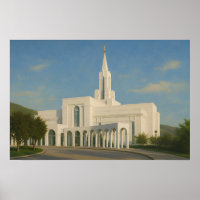 Affiche d'art LDS du temple de Bountiful Utah
