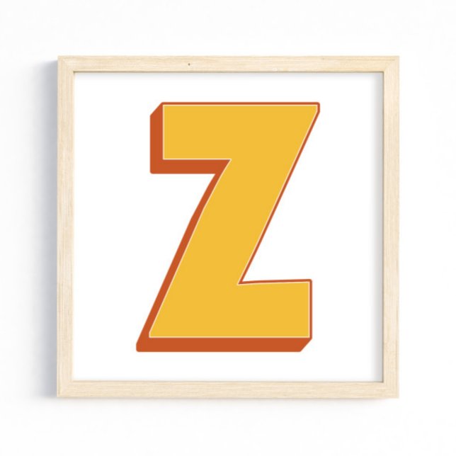 Affiche d'art lettrage, monogramme Z, initiale de  (Créateur téléchargé)