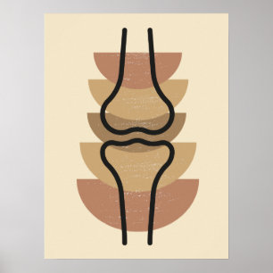 affiche d'art médical du genou Abstrait