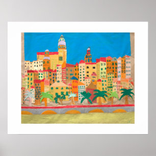 Affiche d'art : Menton