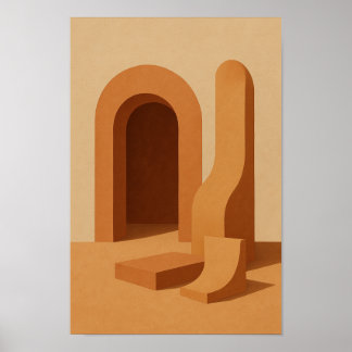 Affiche d'art moderne de l'arche du désert