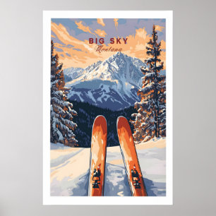 Affiche d'art mural Big Sky - Impression Ski 1
