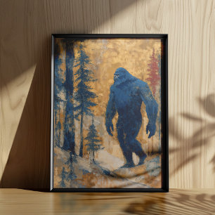 Affiche d'art mural Bigfoot Impression Peinture Es