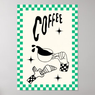 Affiche d'art mural de café minimaliste Cuisine