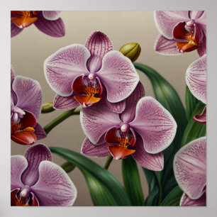 Affiche d'art mural floral élégant