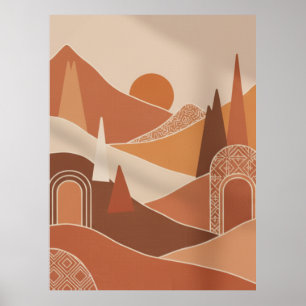 Affiche d'art mural minimaliste marocain moderne