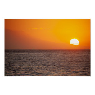 Affiche d'art Nusa Penida Coucher de soleil doré B