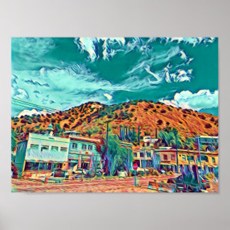 Affiche d'art originale de Bisbee, Arizona