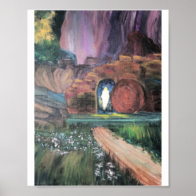 Affiche d'art originale en acrylique du matin de l (Devant)