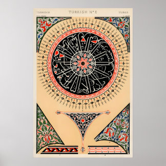 Affiche d'art ottoman conception graphique turque,