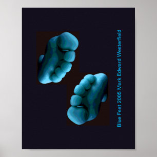 Affiche d'art Pieds Bleus