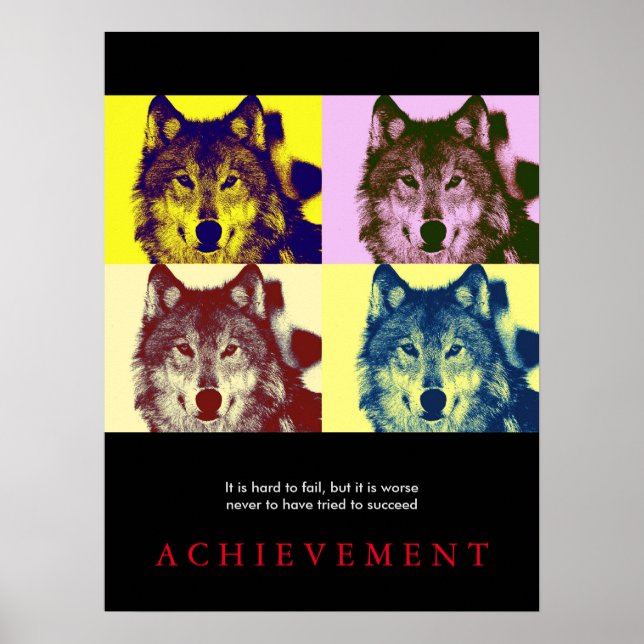 Affiche d'Art Pop Wolf (Devant)