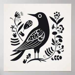 Affiche d'art populaire scandinave