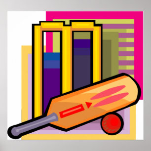 Affiche d'art sur le cricket