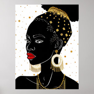 Affiche d'art sur les femmes africaines 